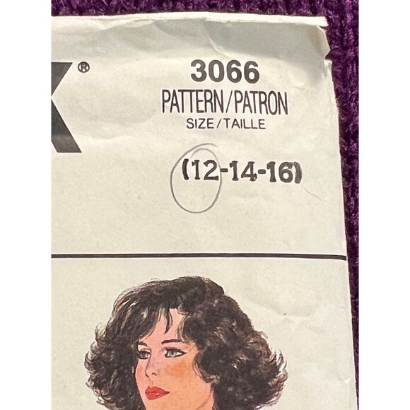 Butterick 3066 pattern blazer boxy boyfriend 1980s size 12 - Picture 2 of 6